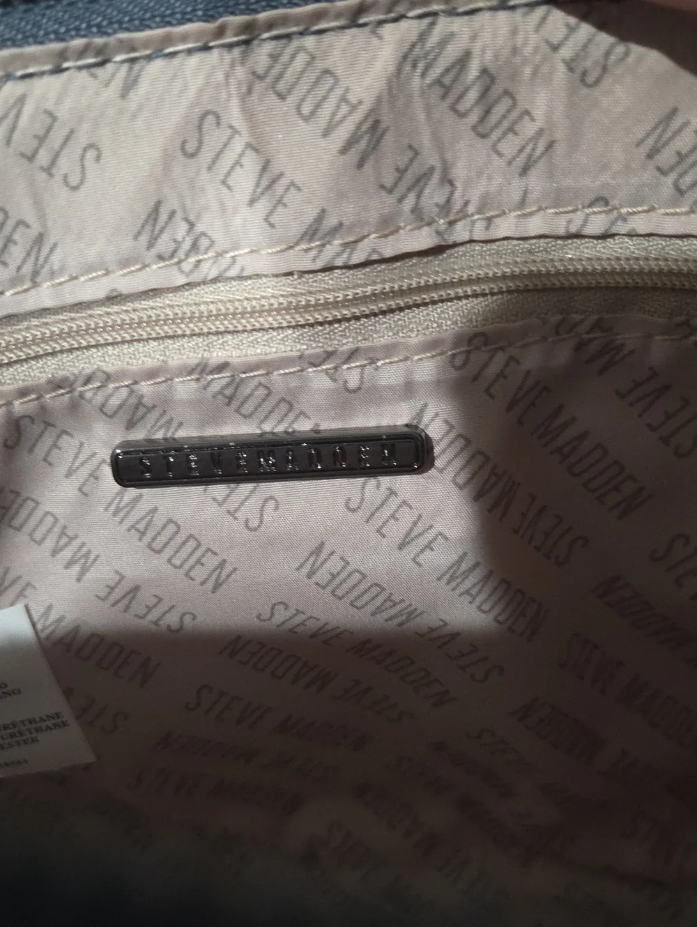 Steve Madden Blue Gray Logo Crossbody Bag NWT